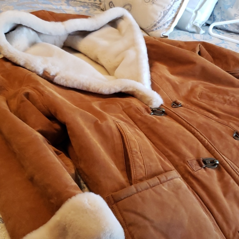 Suede Hooded Jacket